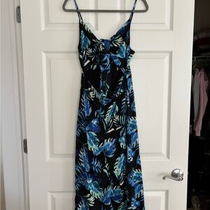 Blue Blush Black Jumpsuit with Spaghetti Straps and Ruched Bodice